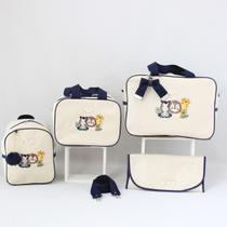 Kit bolsa luxo 4 peças safari (marinho/of)
