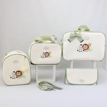 Kit bolsa luxo 4 peças safari (verde claro/of)