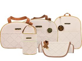 Kit Bolsa Mala Bebê Menino Menina Unissex Com Mochila Passeio Enxoval