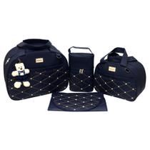 Kit Bolsa Mala Maternidade Bebê Menino 4 Peças Marinho