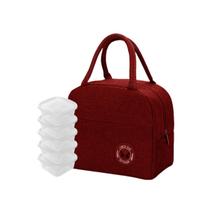 Kit Bolsa Marmita Térmica com 5 Potes Herméticos Pequenos Kit Bolsa Marmita Térmica com 5 Potes Herméticos Pequenos