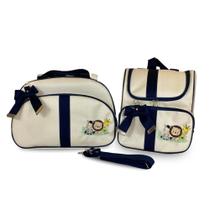 Kit Bolsa Maternidade 2 Peças Luxo Grande Impermeável + Mochila FJ Baby