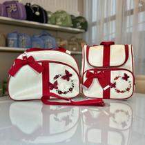 Kit Bolsa Maternidade 2 Peças Luxo Grande Impermeável + Mochila para Bebê FJ Baby