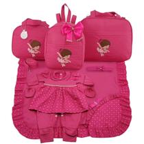 Kit bolsa maternidade 3 peças bailarina pink + saída maternidade