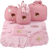 Kit bolsa maternidade 3 peças bailarina + saida maternidade baby