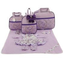 Kit bolsa maternidade 3 peças borboleta menina + saida maternidade baby Kit bolsa maternidade 3 peças borboleta menina + saida maternidade baby