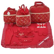 Kit bolsa maternidade 3 peças borboleta menina + saida maternidade