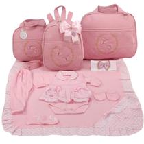 Kit bolsa maternidade 3 peças borboleta + saida maternidade