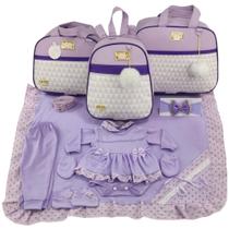 Kit bolsa maternidade 3 peças chevron menina + saida maternidade Kit bolsa maternidade 3 peças chevron menina + saida maternidade