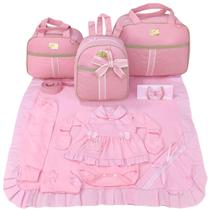 Kit bolsa maternidade 3 peças laço + saida maternidade menina Kit bolsa maternidade 3 peças laço + saida maternidade menina