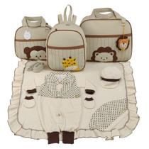 Kit bolsa maternidade 3 peças safari menino + saida maternidade Kit bolsa maternidade 3 peças safari menino + saida maternidade