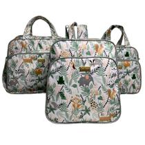 kit Bolsa Maternidade 3pçs menino safari Enxoval kit Bolsa Maternidade 3pçs menino safari Enxoval