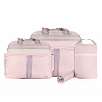 Kit Bolsa Maternidade 4 Peças Mescla Bolsa Grande + Bolsa Média + Frasqueira + Trocador Ref 1079 - Mave Baby Kit Bolsa Maternidade 4 Peças Mescla Bolsa Grande + Bolsa Média + Frasqueira + Trocador Ref 1079 - Mave Baby