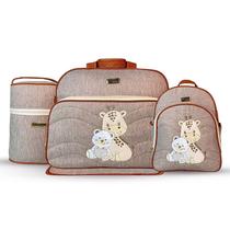Kit Bolsa Maternidade 4 Peças Zoo Bolsa Grande + Mochila + Frasqueira + Trocador Ref 1099 - Mave Baby Cor:Girafa Kit Bolsa Maternidade 4 Peças Zoo Bolsa Grande + Mochila + Frasqueira + Trocador Ref 1099 - Mave Baby Cor:Girafa