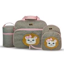 Kit Bolsa Maternidade 4 Peças Zoo Bolsa Grande + Mochila + Frasqueira + Trocador Ref 1099 - Mave Baby Kit Bolsa Maternidade 4 Peças Zoo Bolsa Grande + Mochila + Frasqueira + Trocador Ref 1099 - Mave Baby