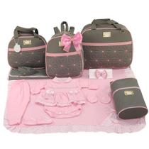 Kit bolsa maternidade 5 peças estrela + saida maternidade menina Kit bolsa maternidade 5 peças estrela + saida maternidade menina