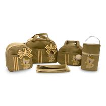Kit Bolsa Maternidade 5 Peças Grande Impermeável + Mochila + Trocador Tema Escudo FJ Baby Kit Bolsa Maternidade 5 Peças Grande Impermeável + Mochila + Trocador Tema Escudo FJ Baby