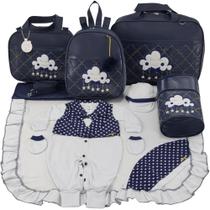Kit bolsa maternidade 5 peças nuvem marinho + saida maternidade Kit bolsa maternidade 5 peças nuvem marinho + saida maternidade