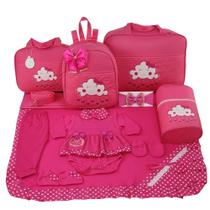 Kit bolsa maternidade 5 peças nuvem pink + saida maternidade body