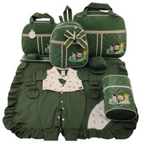 Kit bolsa maternidade 5 peças safari baby verde militar + saida maternidade - LET BABY BOLSAS DE MATERNIDADE
