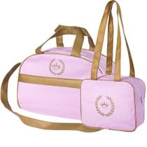 Kit Bolsa Maternidade Basic Rosa 2 Peças P e M
