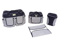 Kit bolsa maternidade bebe 4 peças azul Mave Baby