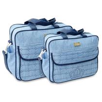 Kit Bolsa Maternidade Bebê Emilly Mave Azul Claro Atacado