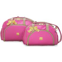 Kit Bolsa Maternidade Bebe Enxoval Pink Barbie G E P Miellu
