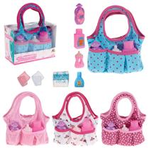 Kit Bolsa Maternidade Bebê Reborn Boneca Com Acessórios