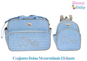 Kit Bolsa Maternidade Bolsa Grande + Mochila Menino Menina Elefante