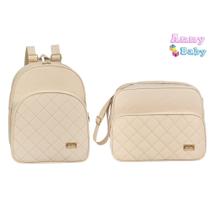 Kit Bolsa Maternidade Bolsa P e Mochila LUXO menina menino