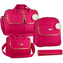 Kit Bolsa Maternidade com Mochila Menina - Cor Pink