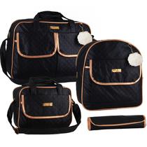 Kit Bolsa Maternidade com Mochila Menino - Cor Preto Kit Bolsa Maternidade com Mochila Menino - Cor Preto