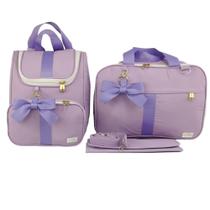 Kit bolsa maternidade de luxo lilás + saída maternidade