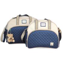 Kit Bolsa Maternidade Enxoval Bebe Menina Menino com chaveiro + Trocador
