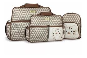 Kit Bolsa Maternidade + Frasqueira + Mochila 3 Peças Baby Mave Cor:Marrom Kit Bolsa Maternidade + Frasqueira + Mochila 3 Peças Baby Mave Cor:Marrom