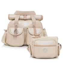 Kit Bolsa Maternidade Grande + Frasqueira Maternidade Lequiqui Florence Bege Kit Bolsa Maternidade Grande + Frasqueira Maternidade Lequiqui Florence Bege