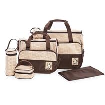 Kit bolsa maternidade luxo 5 pçaimpermeavel menino e menina