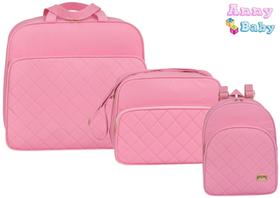Kit Bolsa Maternidade Mala, Bolsa P e Mochila Luxo