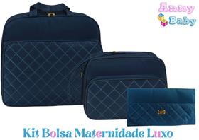 Kit Bolsa Maternidade Mala, Bolsa P e Trocador Luxo