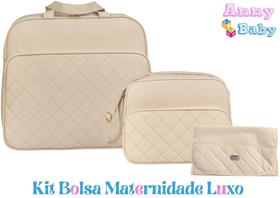 Kit Bolsa Maternidade Mala, Bolsa P e Trocador Luxo