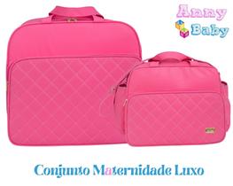 Kit Bolsa Maternidade Mala e Bolsa G Menino Menina Luxo - Lilian Baby