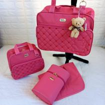 Kit Bolsa Maternidade Mamãe Bebê Nene Menino Menina 4 Peças Kit Bolsa Maternidade Mamãe Bebê Nene Menino Menina 4 Peças