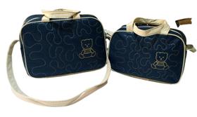 Kit Bolsa Maternidade Mel Azul Marinho 2 pçs Mave
