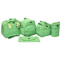 Kit bolsa maternidade menino Luxo 5 peças verde - Isadora Baby