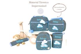 Kit Bolsa Maternidade Nuvem Chuva de Benção Mochila Bebê