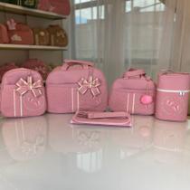 Kit Bolsa Maternidade para Bebê Conjunto com 5 peças Borboletas