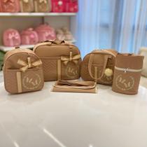 Kit Bolsa Maternidade para Bebê Conjunto com 5 Peças com Mochila Impermeável Borboletas