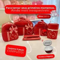 Kit Bolsa Maternidade para Bebê Conjunto com 5 Peças com Mochila Impermeável Borboletas