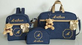 Kit Bolsa Maternidade personalizada três peças ( bolsa grande, mochila e nécessaire) Kit Bolsa Maternidade personalizada três peças ( bolsa grande, mochila e nécessaire)